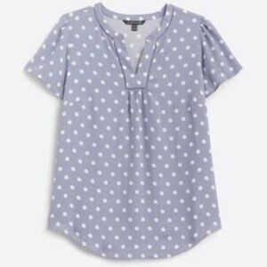 41 Hawthorn London Mixed Media Blouse in Blue